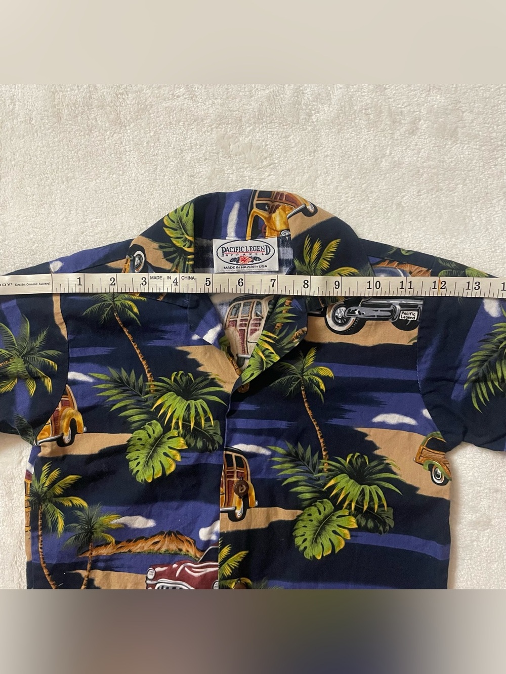 Pacific Legend Retro Palm Trees and Woody Wagons Button Down Shirt size 3T - Picture 8 of 11